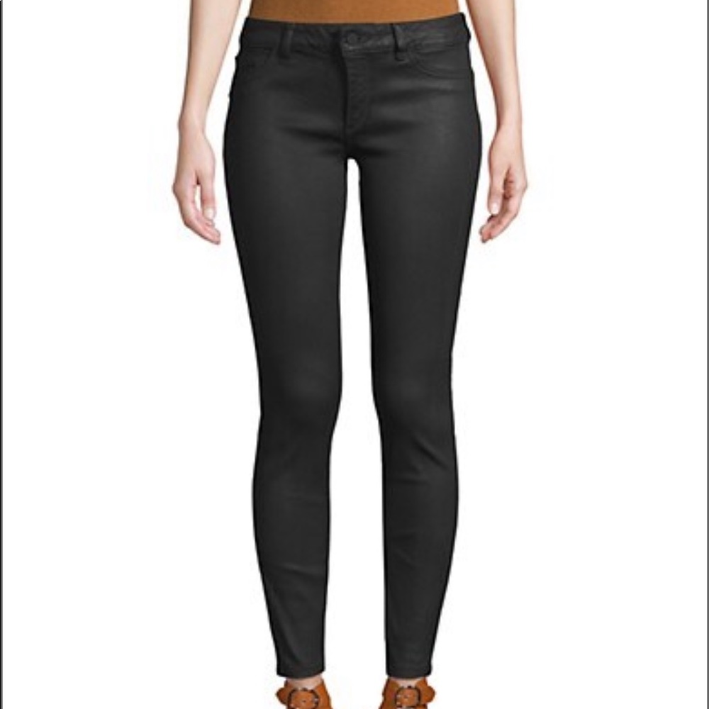 DL1961 Black Coated Florence Skinny Jeans